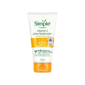 شوینده صورت سیمپل مدل ویتامین سی گلو ۱۵۰ میلی لیتر