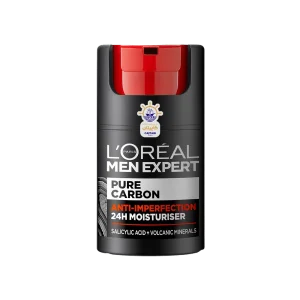 کرم مرطوب کننده صورت آقایان لورآل مدل پیور کربن ۵۰ میلی لیتر