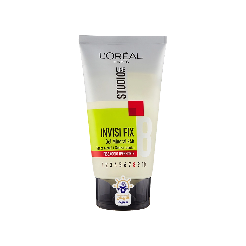 ژل مو لورآل مدل استودیو لاین فیکس نامرئی شماره ۸ ۱۵۰ میلی لیتر