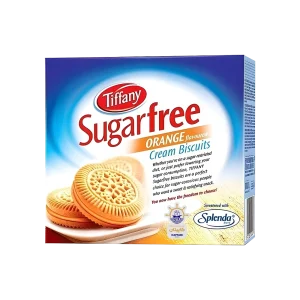 بیسکوییت تیفانی کرمدار بدون شکر پرتقالی ۱۹۰ گرم