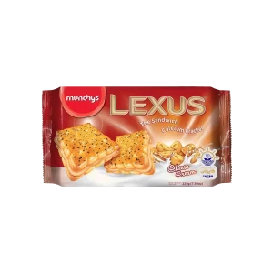 کراکر لکسوز مدل ساندویچ کرمدار پنیری ۲۲۵ گرم