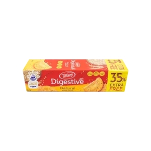 بیسکویت Tiffany مدل Digestive Natural Wheat حجم ۵۴۰ گرم