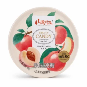 آبنبات توپی میوه‌ای YAMAMOTO KAWAHIRO مدل PEACH FLAVOR وزن ۶۰ گرم