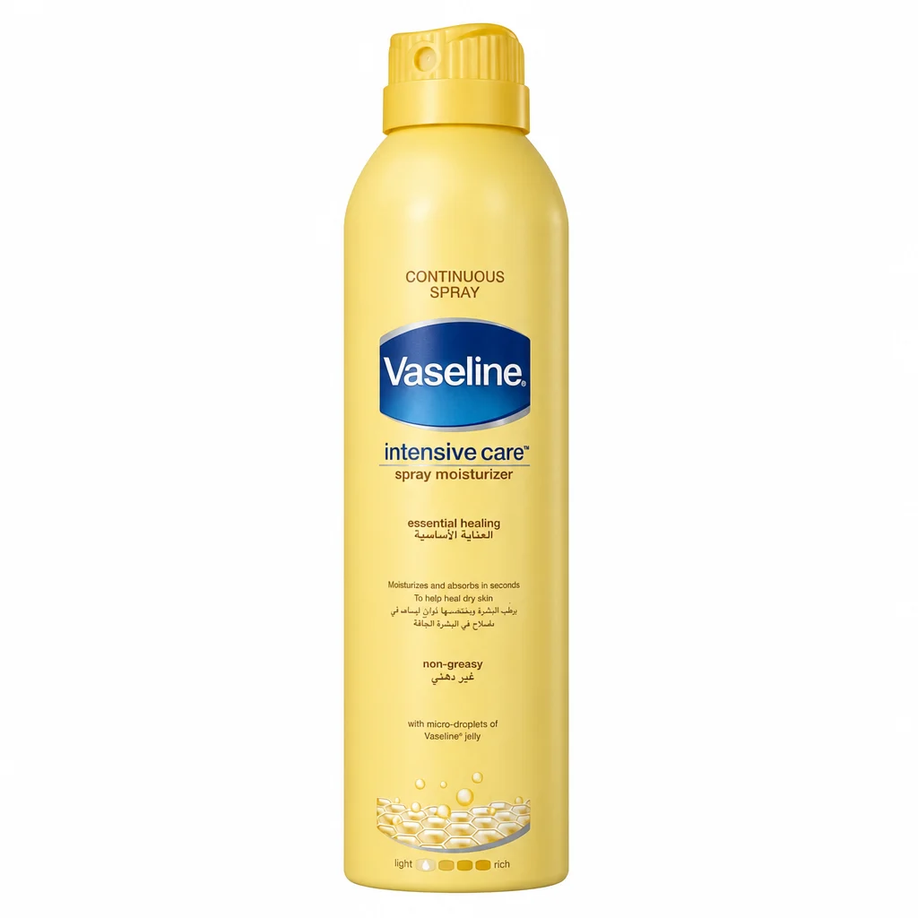 اسپری مرطوبکننده بدن Vaseline مدل Intensive Care Essential Healing حجم 190 میلیلیتر