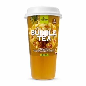 بابل تی AZIANO Bubble Tea مدل Pineapple Passion Fruit Balls حجم ۴۵۰ میلی‌لیتر