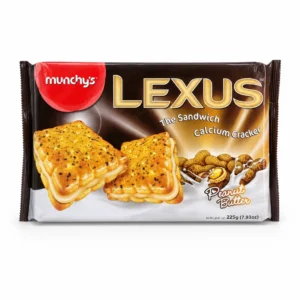 بیسکویت کره بادام‌ زمینی munchy's مدل LEXUS وزن ۲۲۵ گرم