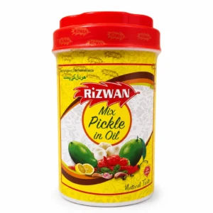 ترشی مخلوط در روغن RIZWAN مدل Mix Pickle in Oil وزن 1 کیلوگرم