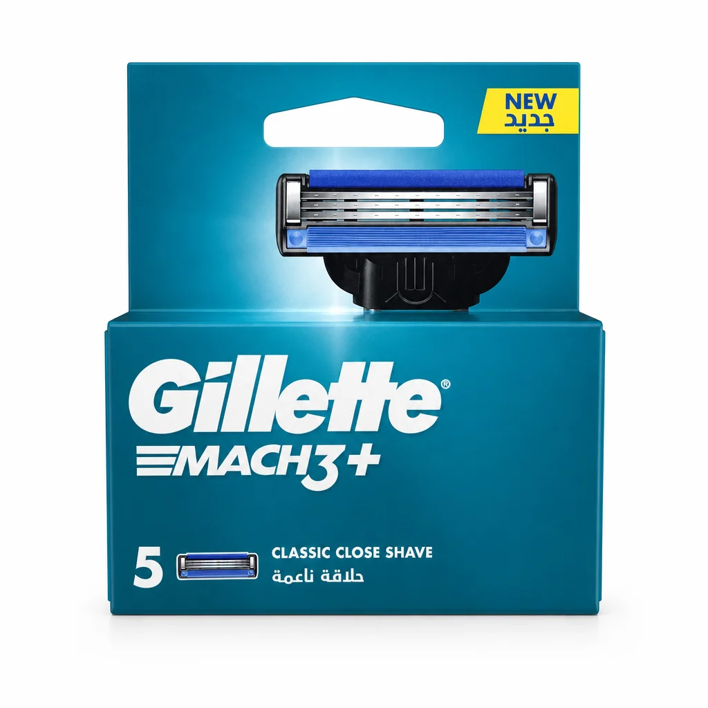 تیغ یدک اصلاح Gillette مدل Mach3+ بسته ۵ عددی