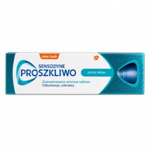 خمیر دندان سنسوداین PRONAMEL Extra Fresh با طراحی آبی و سفید