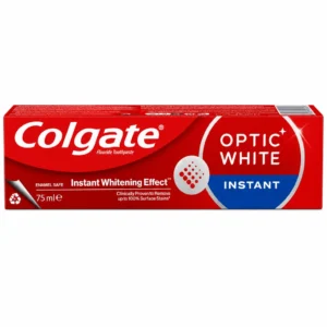 خمیر دندان سفیدکننده فلورایددار Colgate مدل Optic White Instant حجم 75 میلی‌لیتر