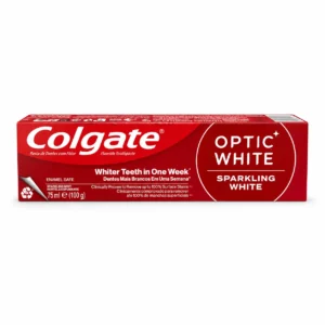 خمیر دندان سفیدکننده فلورایددار Colgate مدل Optic White Sparkling White حجم 75 میلی_لیتر