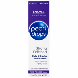 خمیردندان سفیدکننده Pearl Drops مدل Enamel strengthening و Strong Polished