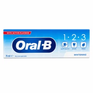 خمیردندان سفیدکننده Oral-B مدل 1.2.3 Whitening حجم 75 میلی‌لیتر