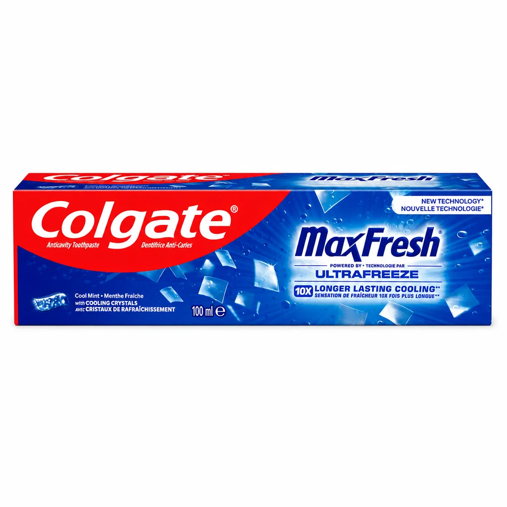 خمیردندان ضد پوسیدگی کولگیت MaxFresh با طعم نعناع خنک و کریستالهای خن...