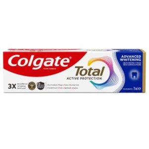 خمیردندان فلورایددار Colgate Total Active Protection Whitening حجم ۷۵ میلی‌لیتر