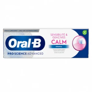 خمیردندان Oral-B مدل CALM برای لثه‌های حساس با بسته‌بندی سفید و آبی