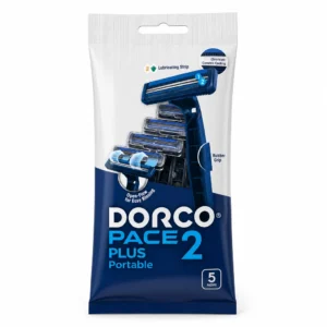خودتراش اصلاح 2 تیغ DORCO مدل PACE 2 PLUS Portable بسته ۵ عددی