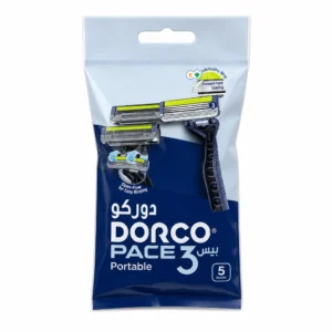 خودتراش اصلاح 3 تیغ DORCO مدل PACE 3 Portable بسته ۵ عددی