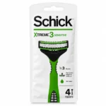 خودتراش اصلاح 3 تیغ Schick مدل Xtreme 3 Sensitive بسته ۴ عددی