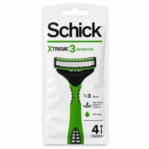 خودتراش اصلاح 3 تیغ Schick مدل Xtreme 3 Sensitive بسته ۴ عددی