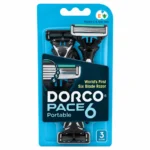 خودتراش اصلاح 6 تیغه DORCO مدل PACE 6 Portable بسته ۳ عددی
