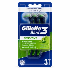 خودتراش اصلاح Gillette مدل Blue 3 Sensitive بسته ۳ عددی