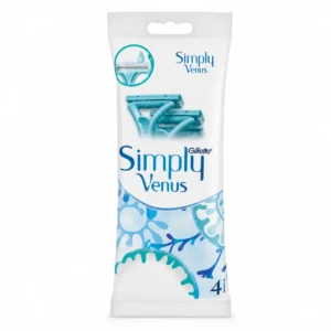 خودتراش اصلاح زنانه 2 تیغ Gillette مدل Simply Venus بسته ۴ عددی