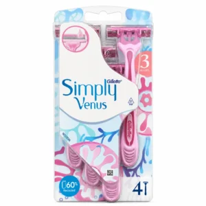 خودتراش اصلاح زنانه 3 تیغ Gillette مدل Simply Venus بسته ۴ عددی