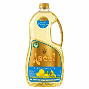 بطری روغن کانولا خالص Aseel مدل PURE CANOLA OIL حجم 1.5 لیتر