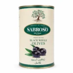 زیتون سیاه با هسته SABROSO مدل BLACK WHOLE OLIVES وزن 2500 کیلوگرم