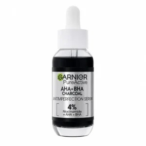 سرم صورت Garnier مدل PureActive AHA+BHA Charcoal حجم 30 میلی‌لیتر
