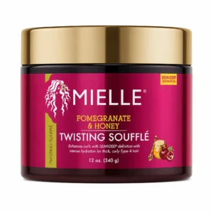سوفله حالت‌دهنده و فرکننده مو Mielle مدل Pomegranate & Honey Twisting Soufflé وزن 340 گرم