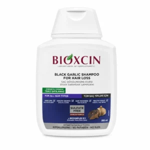 شامپو مو BIOXCIN مدل Black Garlic Shampoo for Hair Loss حجم ۳۰۰ میلی‌لیتر