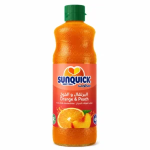 شربت پرتقال و هلو Sunquick حجم 840 میلی‌ لیتر