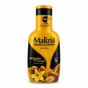 فوم حمام Malizia مدل Vellutante Argan e Vaniglia حجم ۱ لیتر