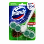 قرص آویز خوشبوکننده و تمیزکننده توالت فرنگی Domestos رایحه کاج