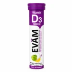 قرص جوشان ویتامین D3 1000 EVAM بسته ۲۰ عددی