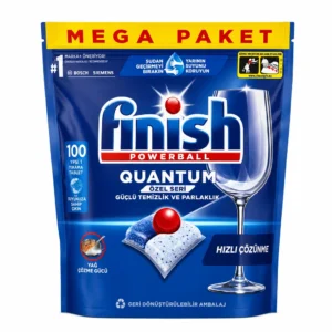 قرص شوینده ماشین ظرفشویی Finish مدل Powerball Quantum Özel Seri بسته ۱۰۰ عددی