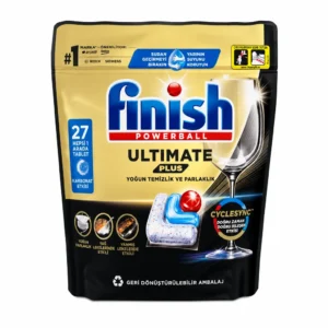 قرص شوینده ماشین ظرفشویی Finish مدل Powerball Ultimate Plus بسته ۲۷ عددی