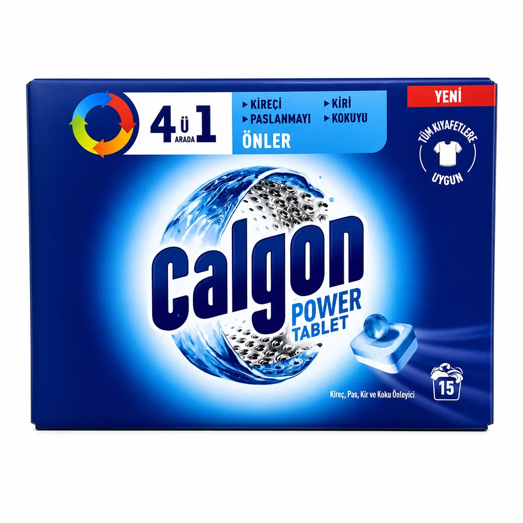 قرص ضد رسوب ماشین لباسشویی Calgon مدل Power Tablet بسته ۱۵ عددی