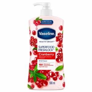 لوسیون بدن Vaseline مدل Superfood Freshlock Cranberry حجم ۵۰۰ میلی‌لیتر