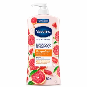 لوسیون بدن Vaseline مدل Superfood Freshlock Grapefruit حجم ۵۰۰ میلی‌لیتر