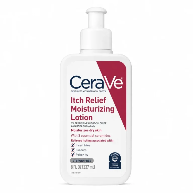 لوسیون مرطوب‌کننده بدن CeraVe مدل Itch Relief Moisturizing Lotion حجم ۲۳۷ میلی‌لیتر
