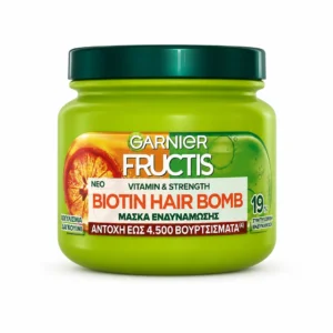 ماسک مو Garnier مدل Fructis Vitamin & Strength Biotin Hair Bomb حجم 320 میلی‌لیتر