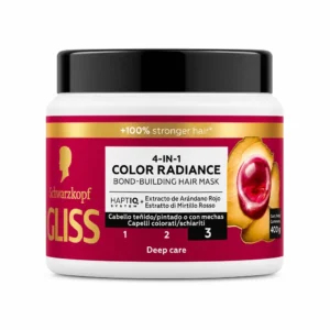ماسک مو Schwarzkopf Gliss مدل 4-IN-1 Color Radiance حجم 400 میلی‌لیتر