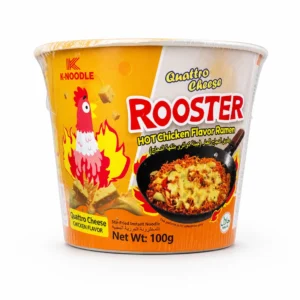 نودل فوری طعم مرغ ROOSTER مدل HOT Chicken Flavor Ramen Quattro Cheese وزن ۱۰۰ گرم