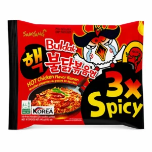 نودل فوری مرغ تند Samyang مدل Buldak 3x Spicy وزن ۱۴۰ گرم
