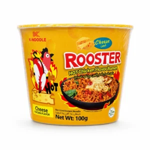 نودل فوری مرغ تند و پنیر ROOSTER مدل HOT Chicken Flavor Ramen وزن ۱۰۰ گرم