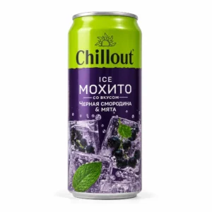 نوشیدنی موکتل انگور سیاه و نعنا Chillout مدل ICE MOXITO حجم 450 میلی لیتر