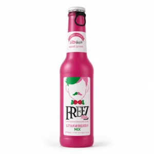 نوشیدنی گازدار FREEZ mix مدل Strawberry Mix حجم ۲۷۵ میلی‌لیتر